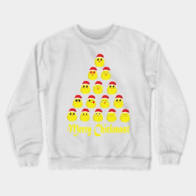 Merry Chickmast Tree Crewneck Sweatshirt by Minami14R